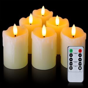6-Pack (2"x3") LED Real Wax Tea Candles with Remote for Home Decor, Gifting & Events