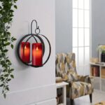 Flameless Red Acrylic Fiber Glass LED Candle Dancing Wick | AA Battery | Remote for Decor-(3" x 6")