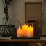 Real Wax Flameless LED Candles with Timer & Remote - Set of 3