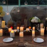 Waterproof Flickering LED Candles Set of 3 with Remote, Battery Operated, Ivory Frosted, 4"5"6"