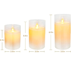 Real Wax Flameless LED Candles with Timer & Remote - Set of 3