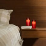 Flameless Red Acrylic Fiber Glass LED Candle Dancing Wick | AA Battery | Remote for Decor-(3" x 6")