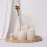 Real Wax Flameless LED Candles with Timer & Remote - Set of 3