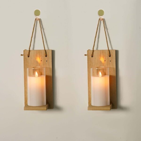 Flameless White Acrylic FiberGlass LED Candle Dancing Wick | AA Battery | Remote for Decor-(3" x 6")