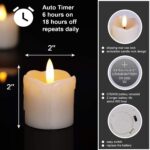Warm White Flameless Votive Candles with Timer & Remote, Battery Operated, (2" x 2") Pack of 6