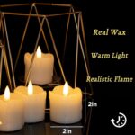 Warm White Flameless Votive Candles with Timer & Remote, Battery Operated, (2" x 2") Pack of 6
