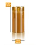 Amber LED Glass Pillar Candle with Remote, 6" x 3"