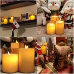 Acrylic Fiber Glass with Faux Wick Flameless LED Candles with Remote & Timer