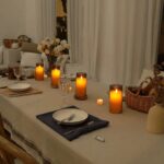 Flameless Grey Acrylic Fiber Glass LED Candle, Battery Powered 3" x 6" with Dancing Faux Wick AA Battery Powered with Remote