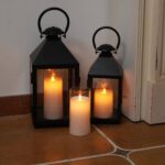 Flameless White Acrylic FiberGlass LED Candle Dancing Wick | AA Battery | Remote for Decor-(3" x 6")